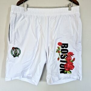 Boston Celtics Mens Shorts Mesh Lined Zip Pockets XL